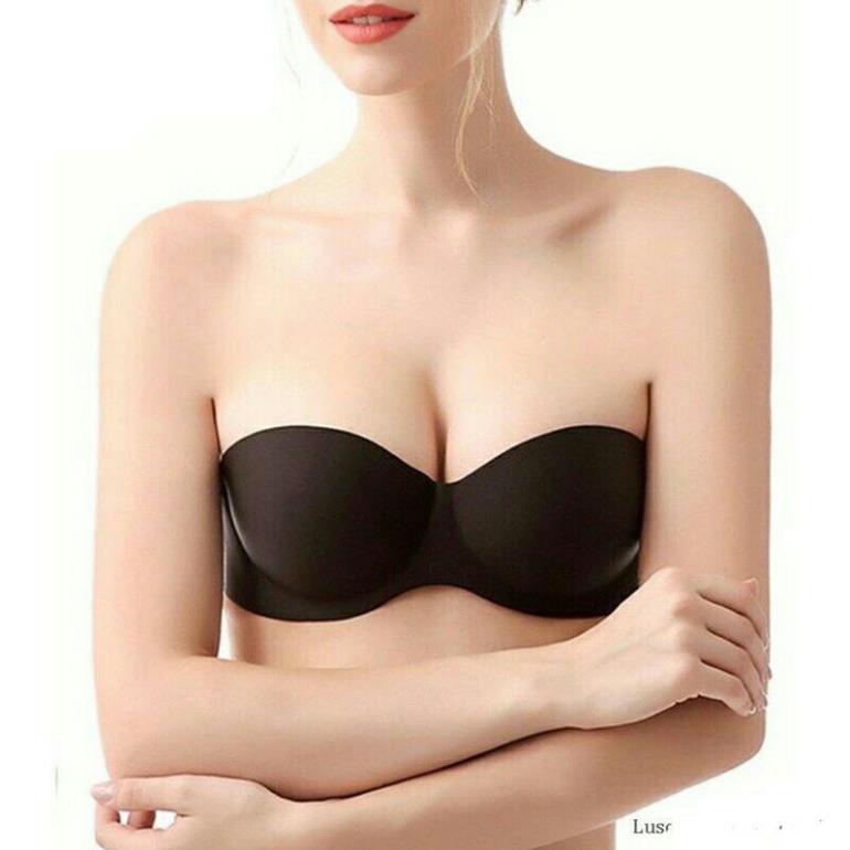 Áo Lót Đúc Su Cúp Ngang Không Dây Không Gọng Kèm Dây Trong ( AB )