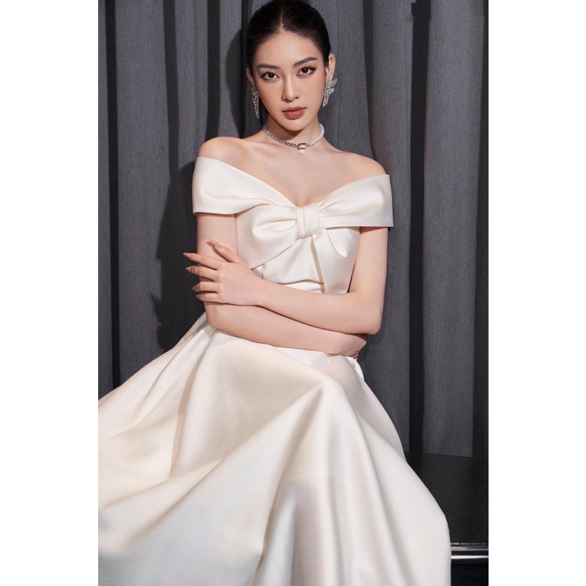 Đầm xoè dự tiệc thiết kế trễ vai cao cấp sang trọng - CAT BOUTIQUE - DX23