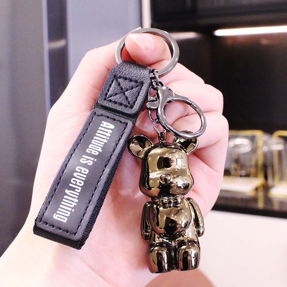 Móc khóa hình gấu hoạt họa nhiều màu sắc tùy chọn đáng yêu