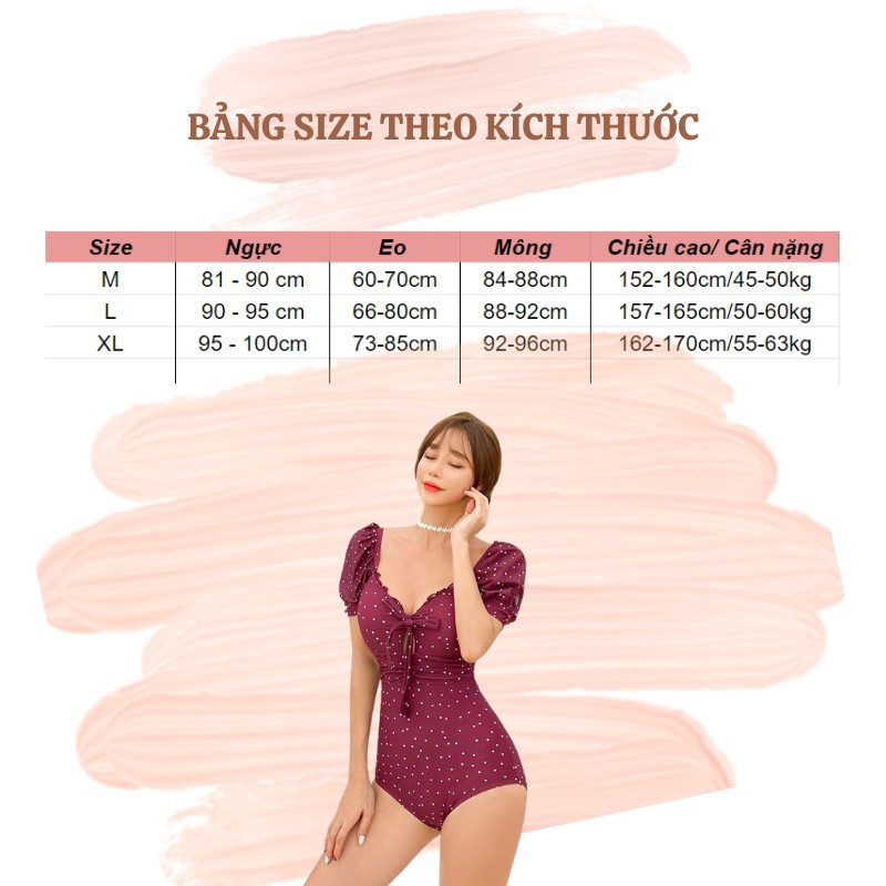 Bikini liền thân chấm bi bigsize che khuyết điểm, Bikini đi biển một mảnh fullsize che bụng hottrend 2021-2022 jack  ༷