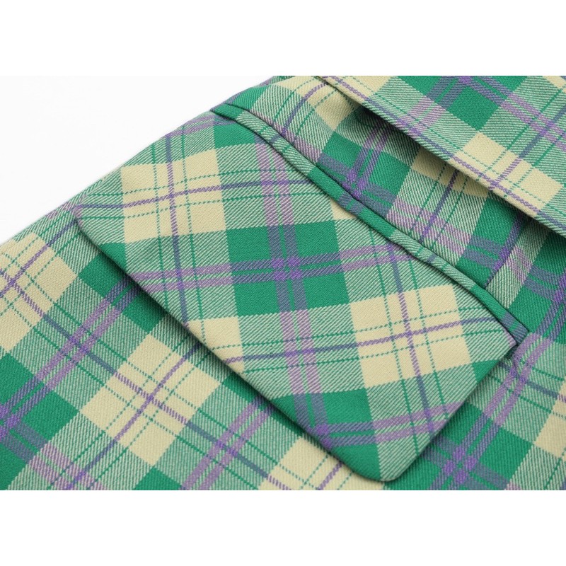 Áo vét blazer thắt eo kẻ caro tqxk