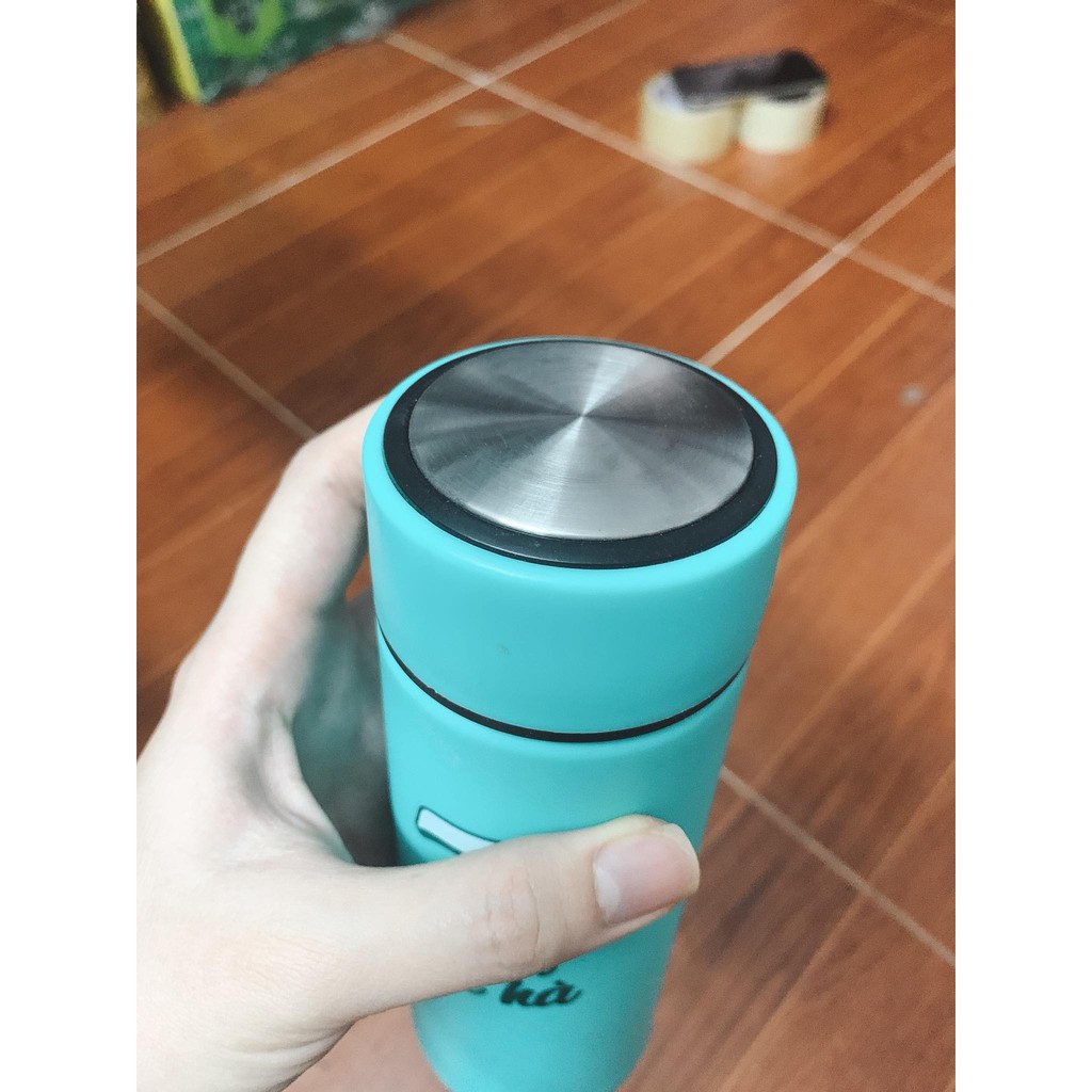 Bình nước thủy tinh giữ nhiệt bọc nhựa Cafe Phố 400ml