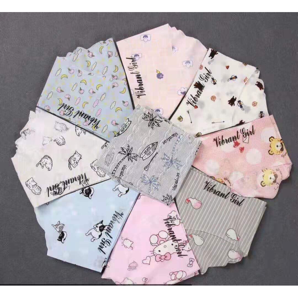 SET 10 QUẦN LÓT SU LẠNH KHÔNG ĐƯỜNG MAY IN HÌNH CUTE DỄ THƯƠNG