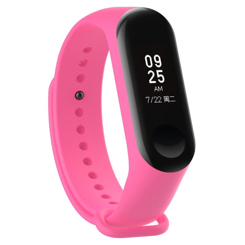 Dây đeo thay thế chất liệu silicon màu trơn cho Xiaomi Mi Band 4 3