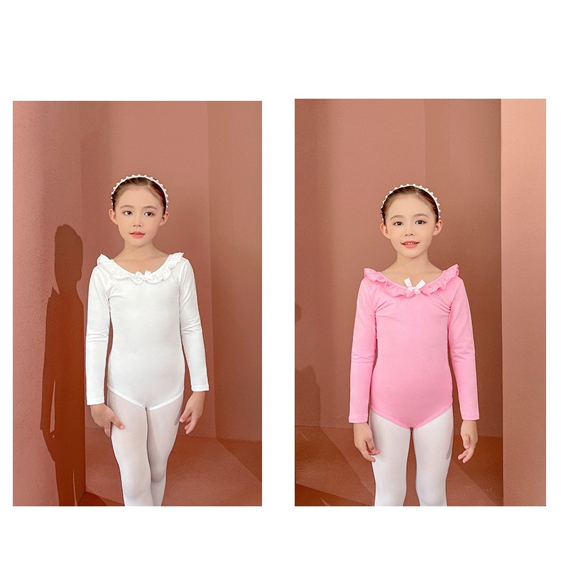 Áo Thun Tay Dài Màu Trắng Chất Liệu Cotton Cho Bé Gái