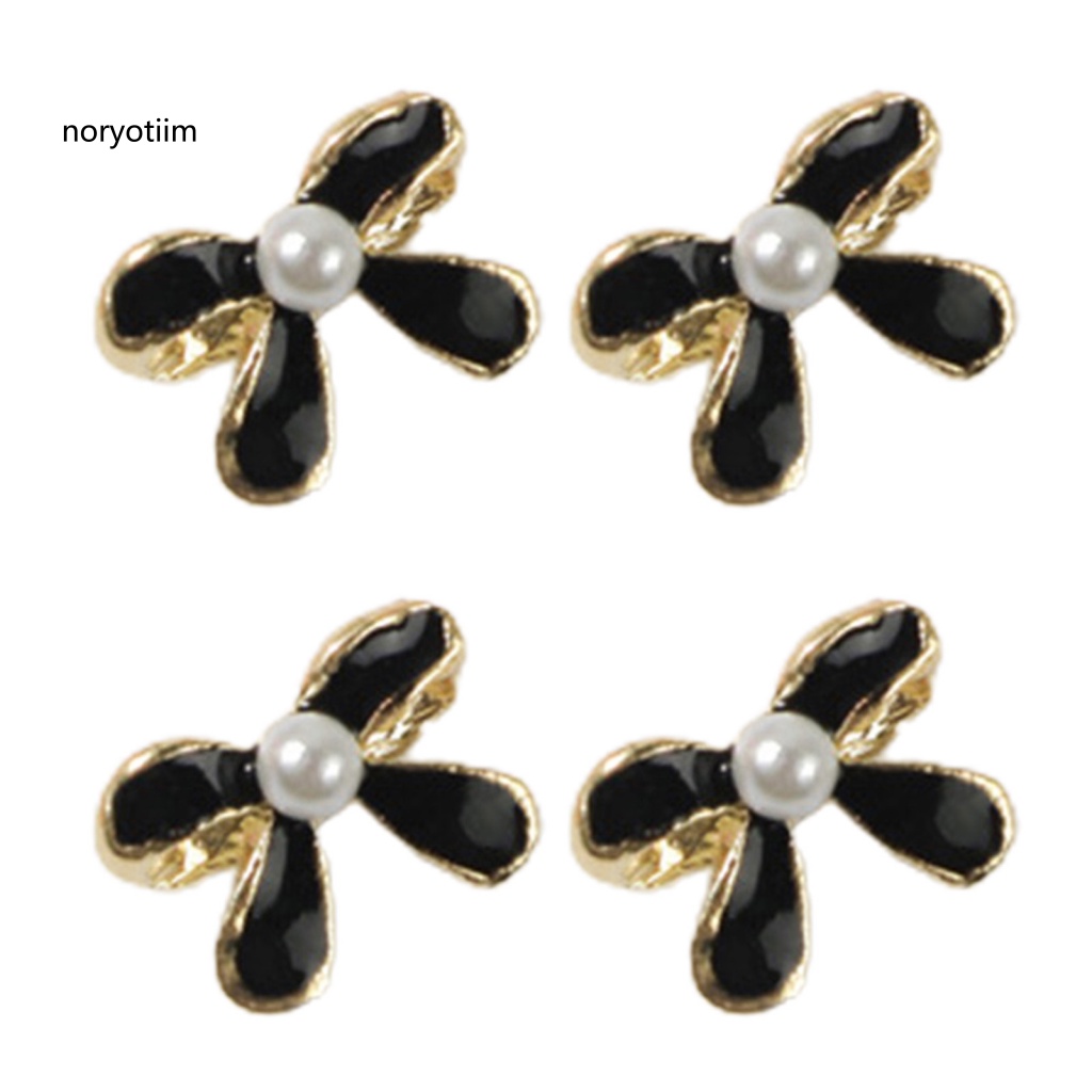 Nor| Set 10 Phụ Kiện Trang Trí Móng Tay Hình Nơ Xinh Xắn