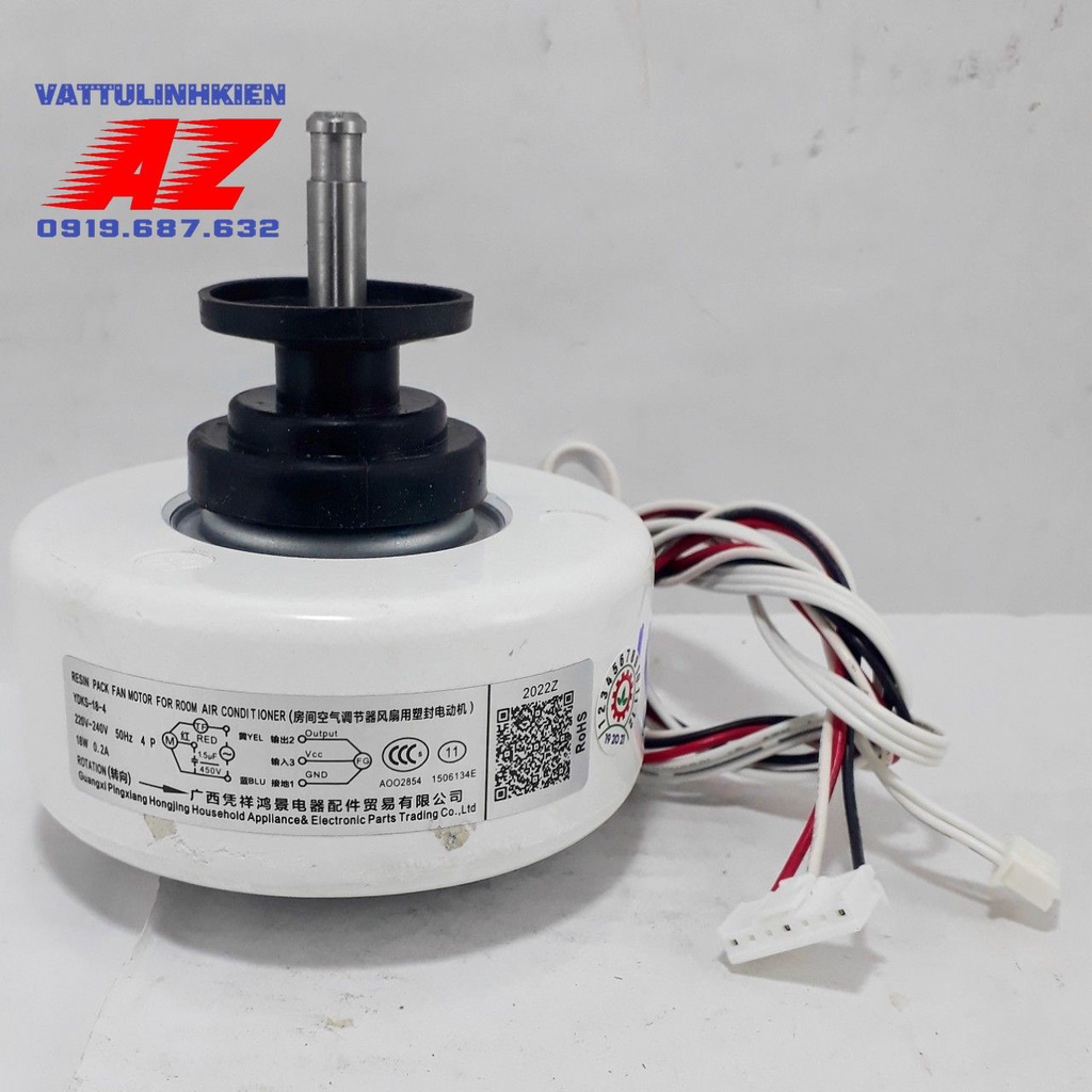 Motor Quạt màn lạnh Điều hòa MITSUBISHI AC220V - 18W - 6 dây