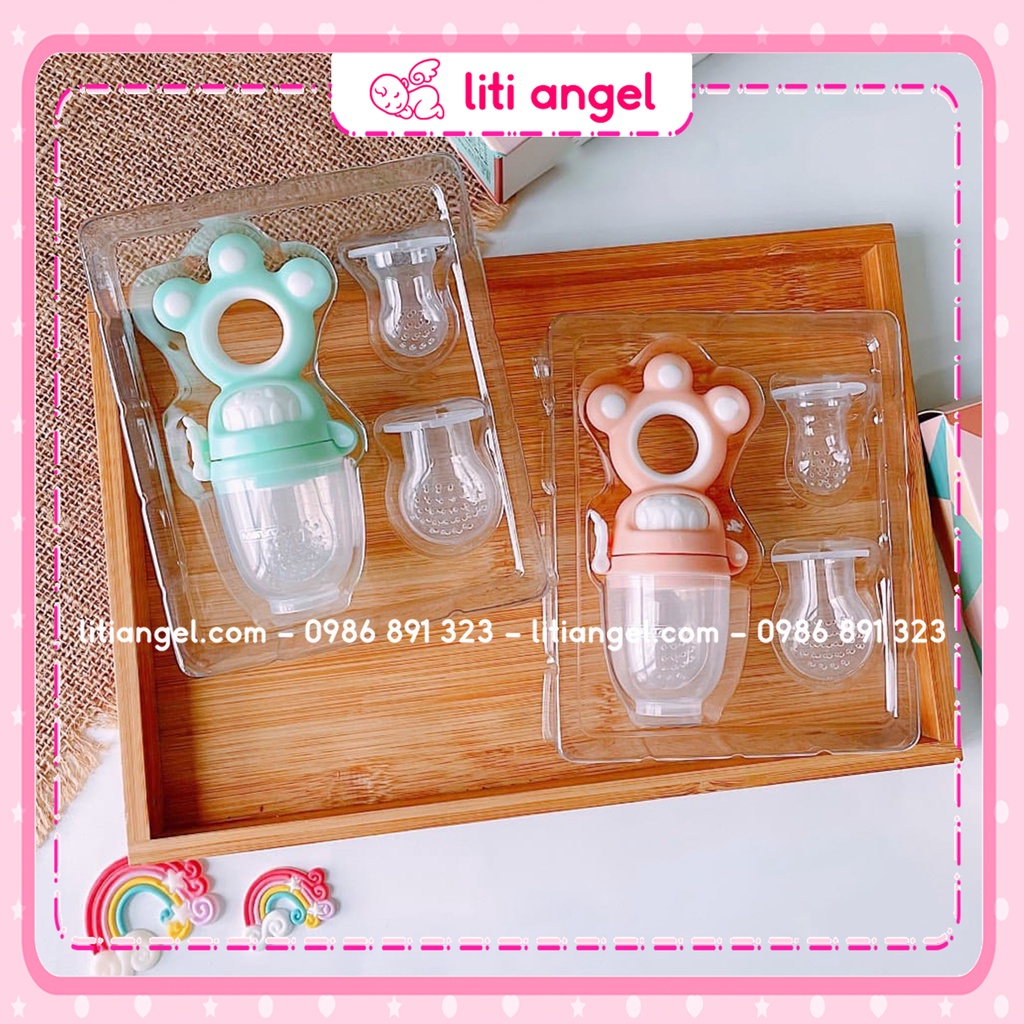 Túi nhai ăn dặm cao cấp Misuta, túi nhai hoa quả chống hóc cho bé từ 4m+