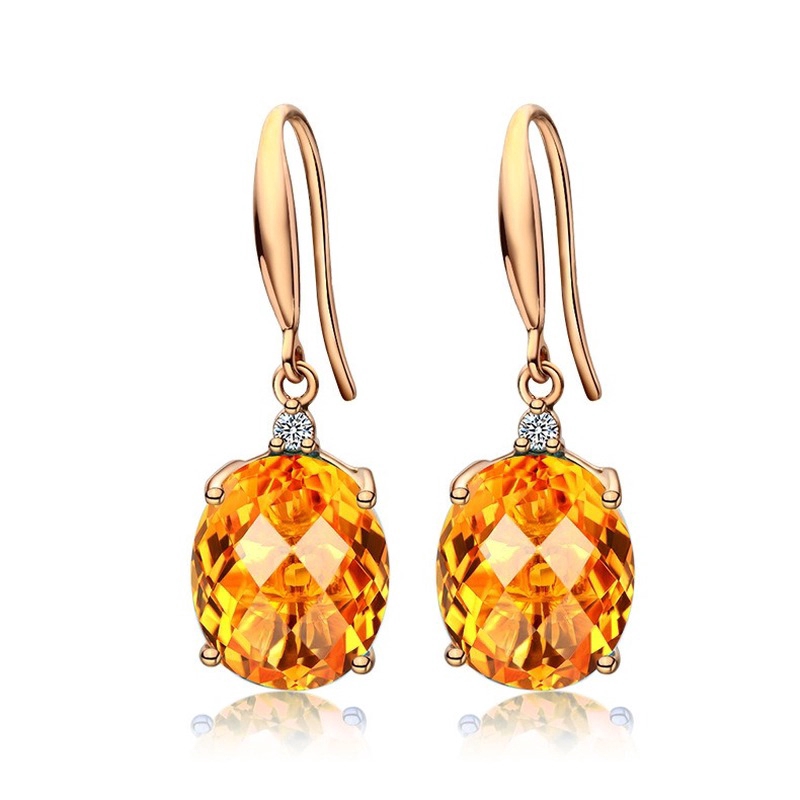 Mới Vàng Pha Lê Zircon Bông Tai Cao Cấp Đính Bông Tai Dành Cho Nữ
