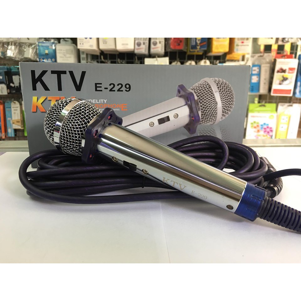 MICRO KARAOKE CÓ DÂY KTV E-229 CHÍNH HÃNG