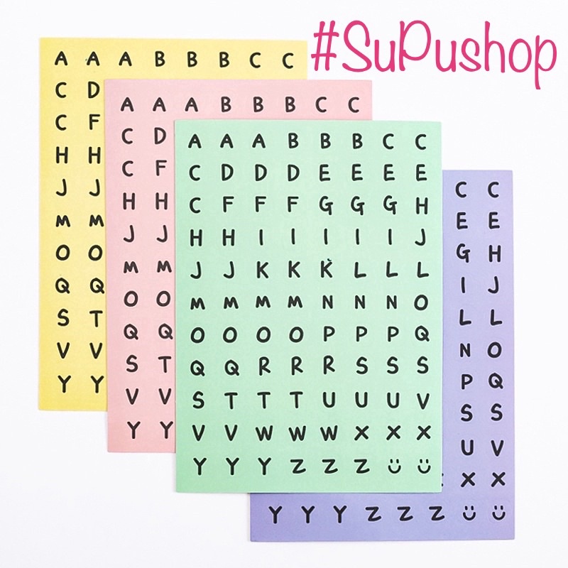 🥇🥇STICKER CHỮ, SỐ CHẤM TRÒN THEO MÀU🥇🥇