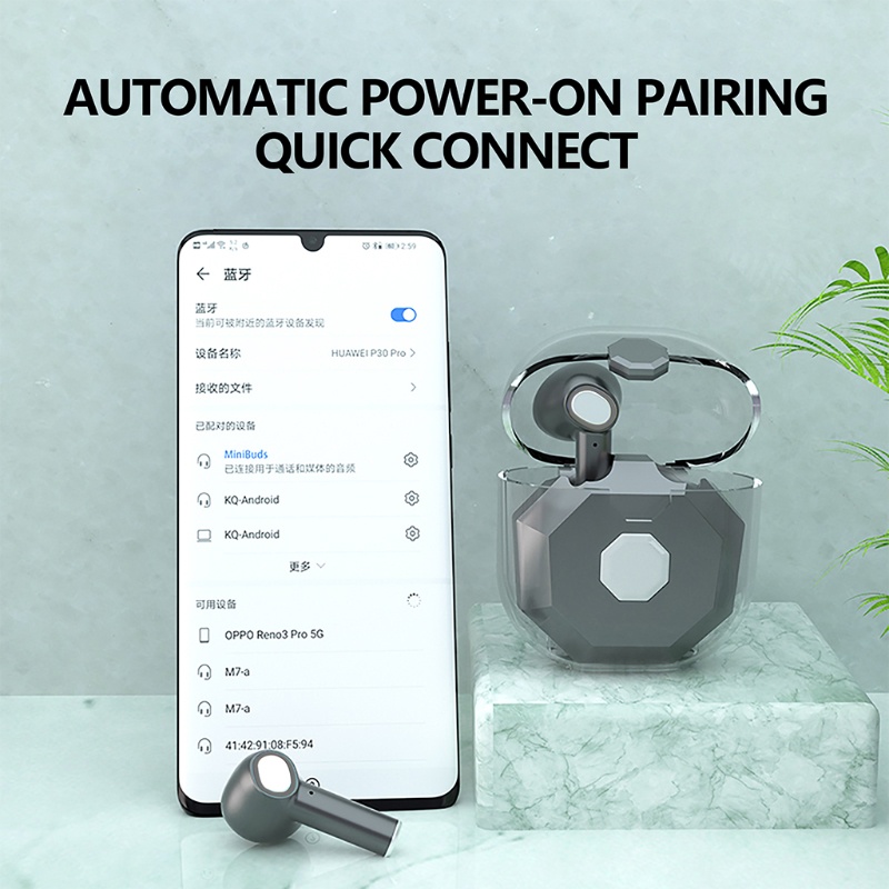Tai Nghe Nhét Tai Không Dây Kết Nối Bluetooth Kèm Hộp Sạc