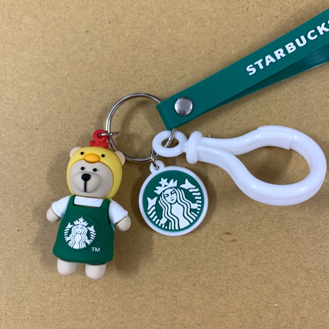 Móc khoá con gà 12 con giáp starbucks