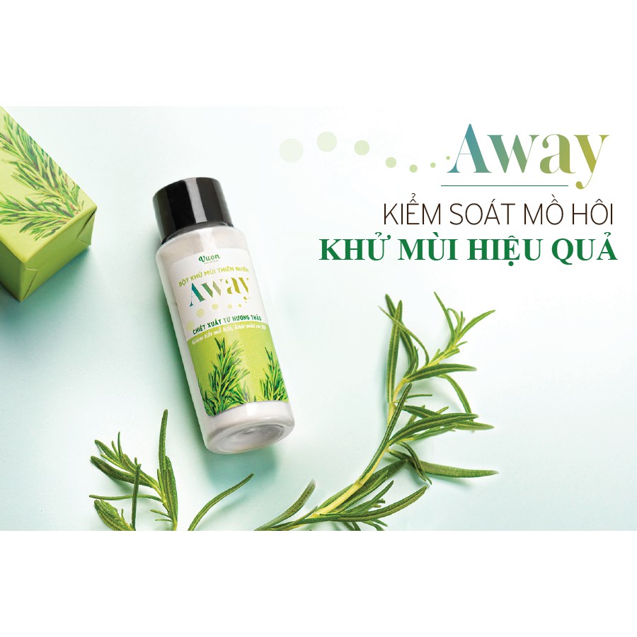 Bột khử mùi cơ thể AWAY - Giảm tiết mồ hôi nách, mồ hôi tay, chân - Khử mùi hôi nách, khử mùi cơ thể - Vườn Mỹ Phẩm | BigBuy360 - bigbuy360.vn