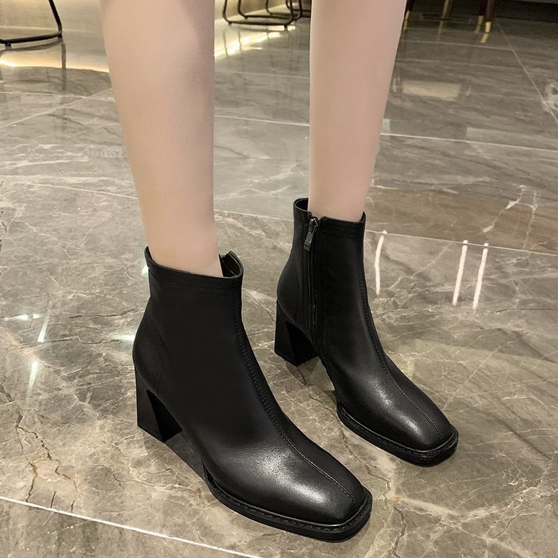 [SẴN -LOẠI 1] Bốt nữ Ankle Boots nữ tính nhẹ nhàng da cực mềm đế gỗ siêu đẹp