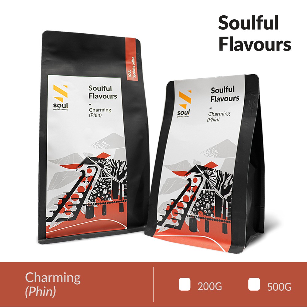 PHA PHIN - CHARMING QUYẾN RŨ - BỘ SƯU TẬP CÀ PHÊ HƯƠNG VỊ TÂM HỒN 2021 TÚI 200GRAM, 500GRAM MỚI LẠ, ĐẶC BIỆT, THÚ VỊ