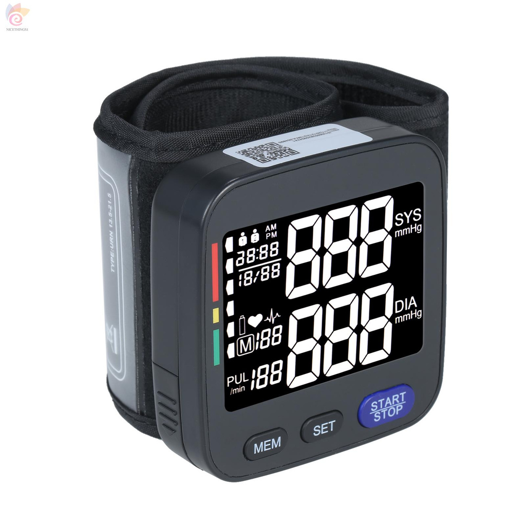 ET U62I Automatic Wrist Blood Pressure Monitor Digital Blood Pressure Meter with Large Cuff Fits 5.3-inch to 8.5-inch Wrist Support 2×90 Sets of Data Record Pulse Machine BP Meter for Medical Household Use