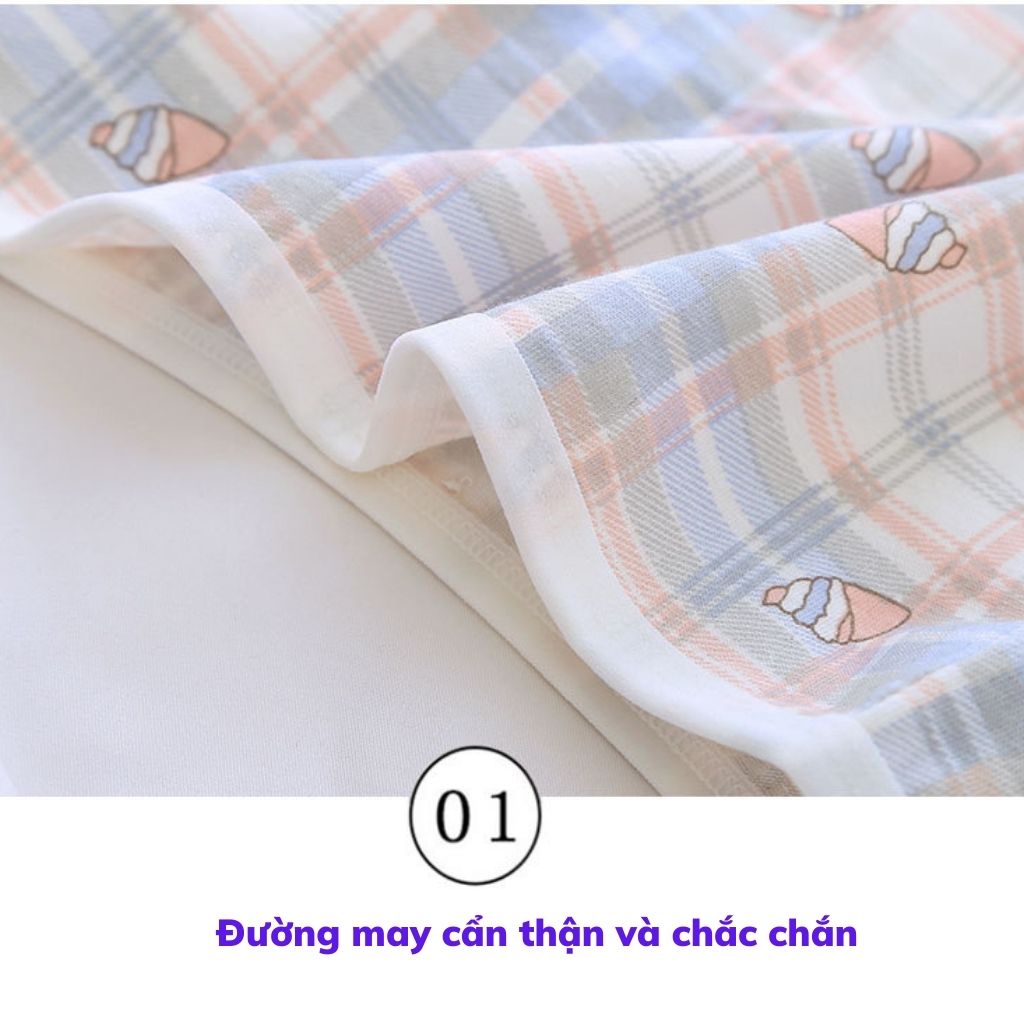 Quần lót nữ cotton cao cấp kháng khuẩn khử mùi , Quần chíp tôn dáng họa tiết cute dễ thương quyến rũ DOPICO L211