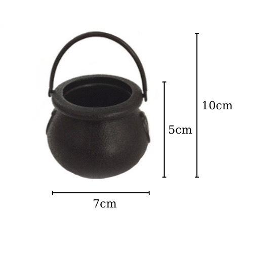 Giỏ Đựng Kẹo Mini Trang Trí Tiệc, Lễ Hội Hóa Trang Halloween Hình Đầu Lâu/Hũ Phù Thủy/Bí Ngô