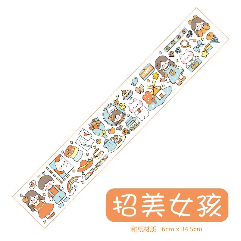 Hình dán sticker gấu em bé siêu cute trang trí sổ tay, máy tính, laptop, góc học tập