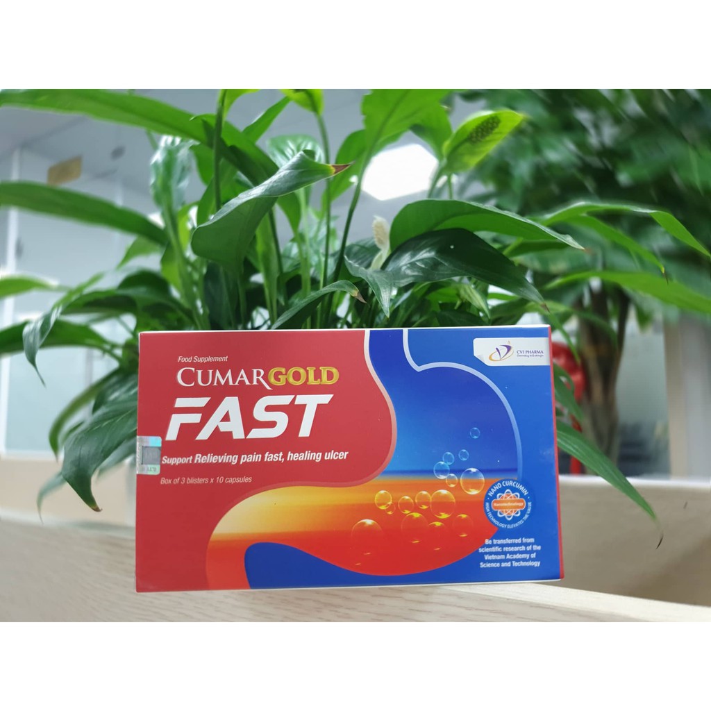 [Quầy Thuốc Bảo Lâm] - CumarGold Fast – Hỗ trợ điều trị Viêm loét dạ dày. giảm đau dạ dày (30 viên) - [Hàng Chính Hãng]