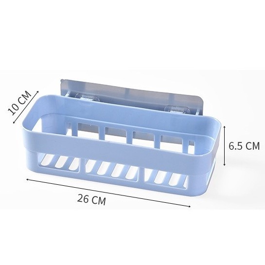 Kệ dán tường chữ nhật, dán nhà tắm, nhà bếp, đựng đồ tiện dụng