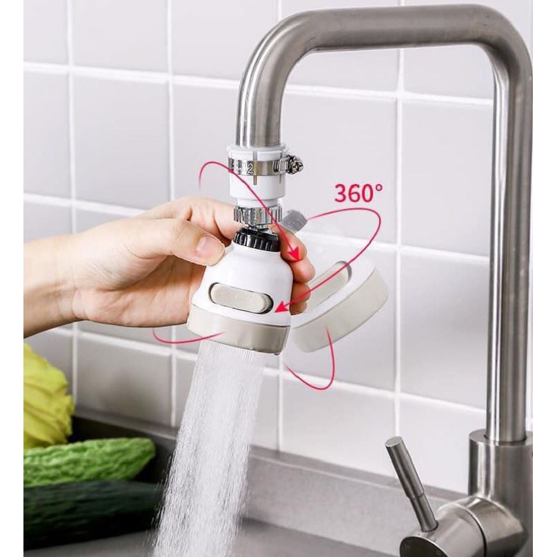[Hàng Cao Cấp] Vòi rửa chén TĂNG ÁP 3 chế độ - Đầu vòi TĂNG ÁP xoay 360 sử dụng 3 chế độ nước