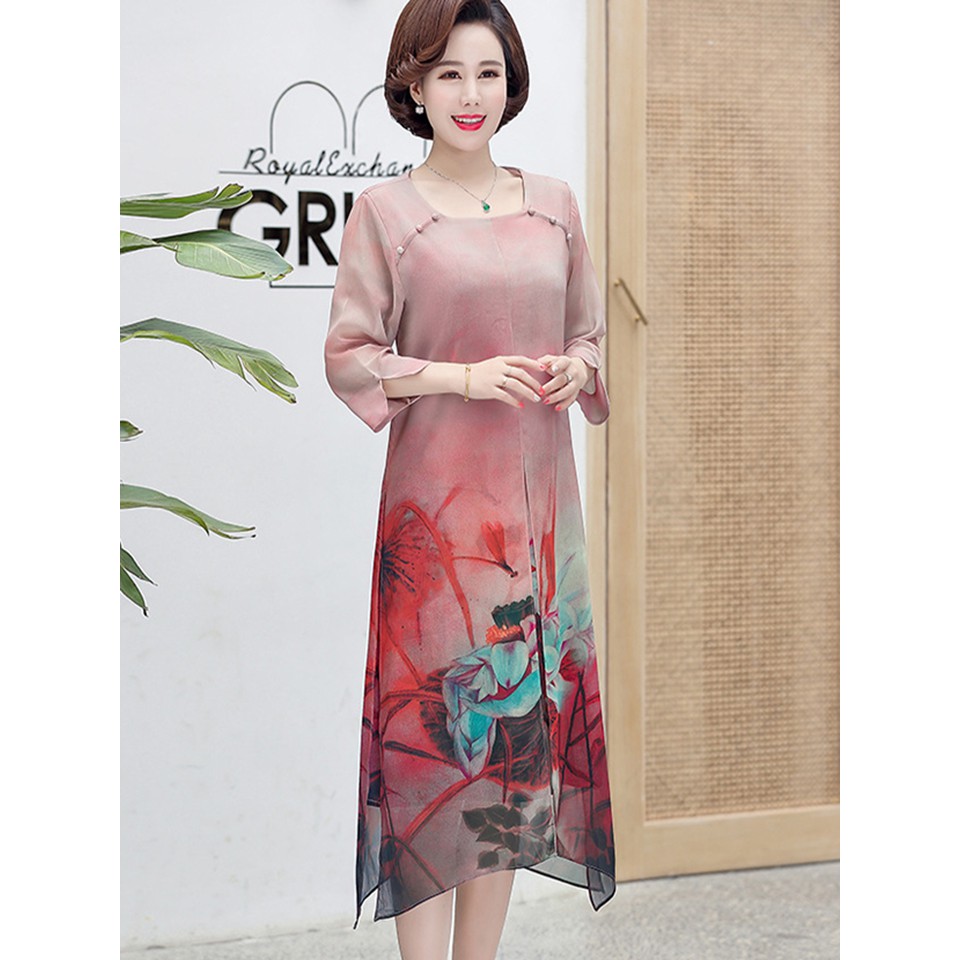 Đầm suông hoa dự tiệc cao cấp - S2103