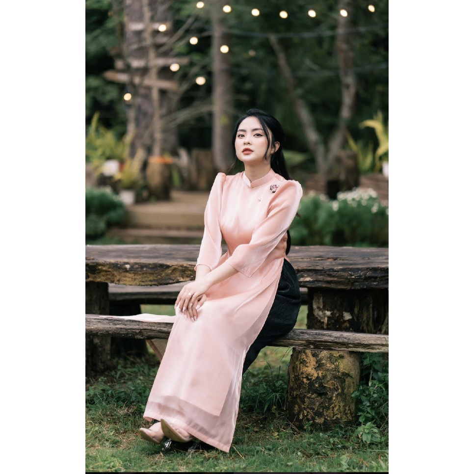 MINX - Áo Dài Organza Cát Tường