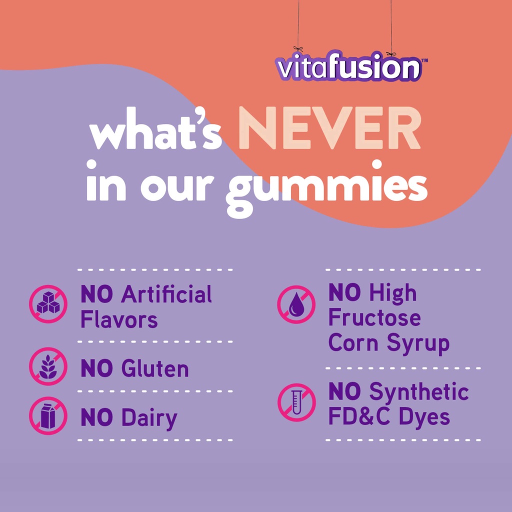 KẸO DẺO BỔ SUNG VITAMIN CHO NAM VÀ NỮ VITAFUSION VITAMINS  - Hàng Nhập USA Chính Hãng