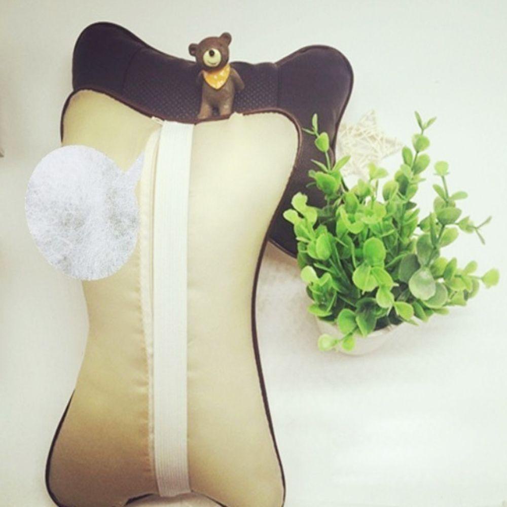 SUYO Gối Tựa Đầu Chất Liệu Cotton Phối Da Thời Trang Dành Cho Xe Hơi