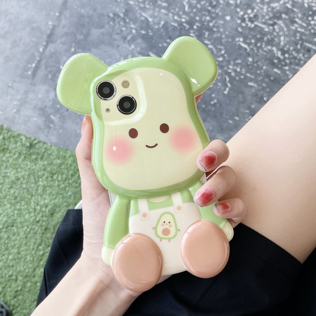 Ốp Điện Thoại tpu In Hình Trái Bơ 3d Cho iphone 14promax 13 pro max ins12 pro max x / xs max11 pro max xsmax Hoạt Hình