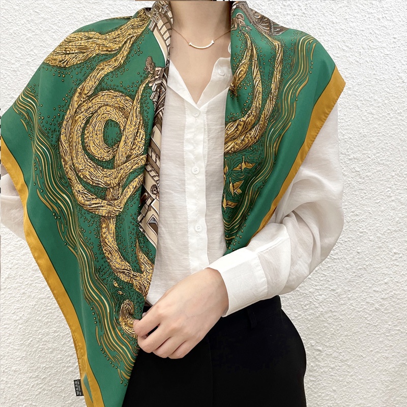 Khăn Choàng Vuông 90cm(35.4inch) Thời Trang Thoáng Khí WJ1007-63-01