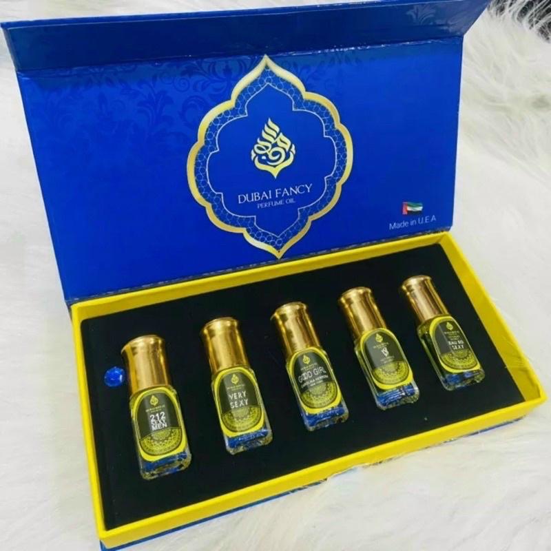 Set tinh dầu nước hoa dubai 5 mùi chính hãng dạng lăn