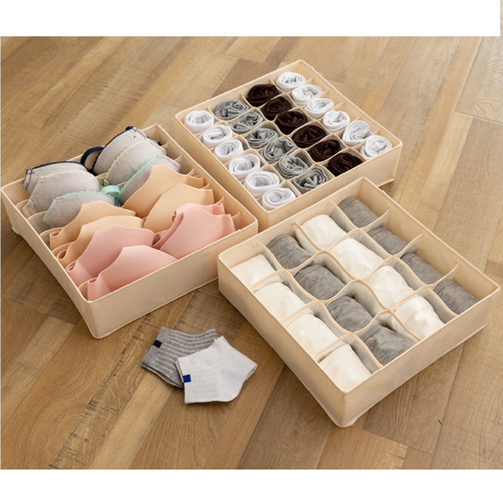 Hộp đựng quần áo nhiều ngăn tiện lợi, hộp đựng đồ lót xếp gọn tủ quần áo