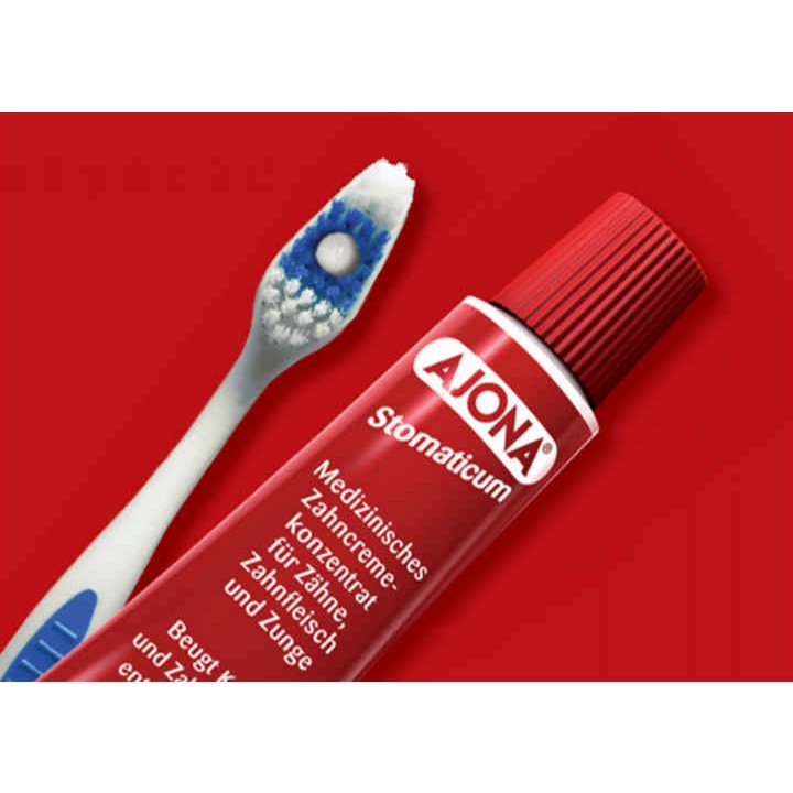 Kem đánh răng y tế trắng răng, ngừa sâu răng Ajona của Đức 25ml