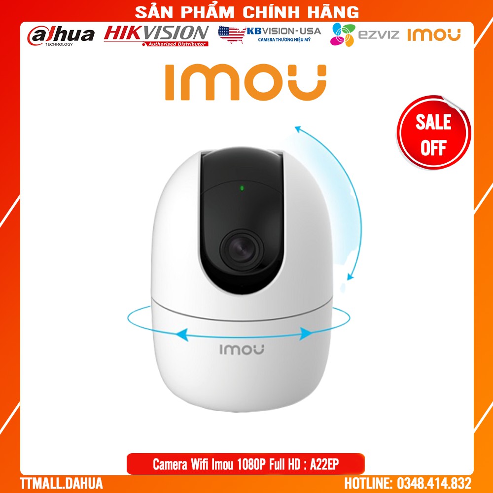 Camera Dahua IMOU IPC-A22EP + C22EP 2M 1080P Full HD -Quay 360 -  Bảo hành chính hãng 2 năm