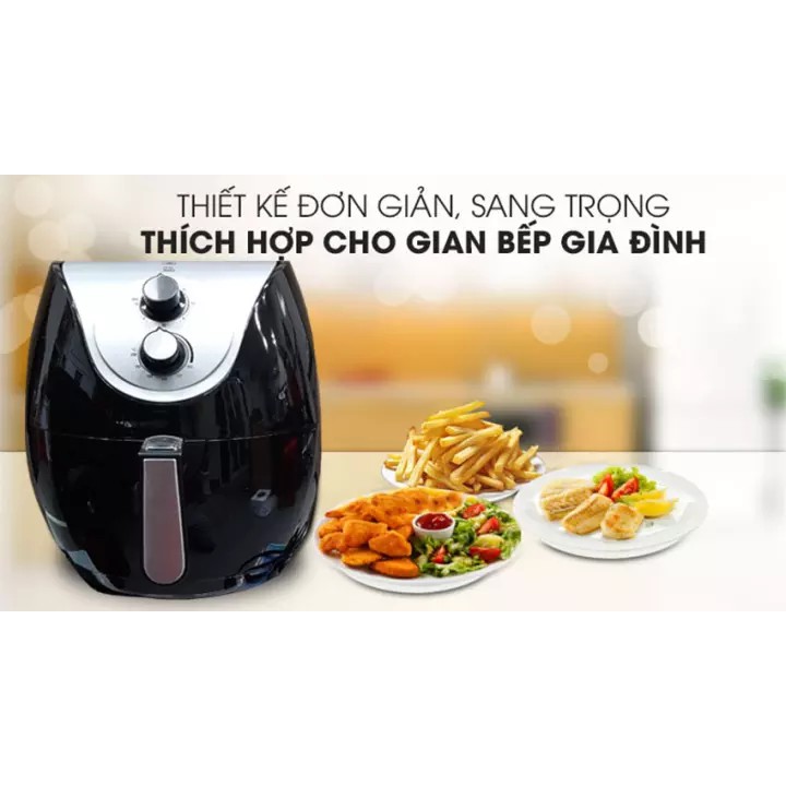 [Mã ELHADEV giảm 4% đơn 300K] Nồi Chiên Không Dầu Kim Cương KC-NCKD5.5L(5.5 Lít) - Công nghệ Rapid Air