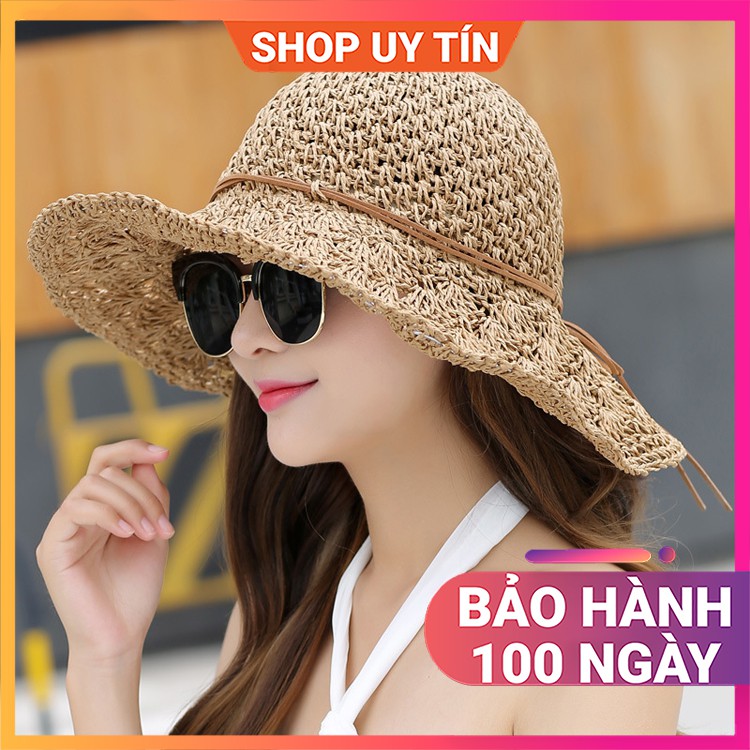 Mũ Đi Biển - Nón Cói Rộng Vành Vintage Cao Cấp Nữ Đẹp