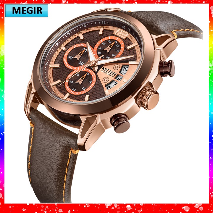 Đồng hồ nam MEGIR Z-2071 Chính hãng cao cấp Kiểu máy Chronograph