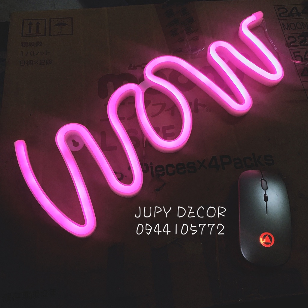 Đèn neon treo tường trang trí phòng ngủ/ quán cafe/ phòng khách