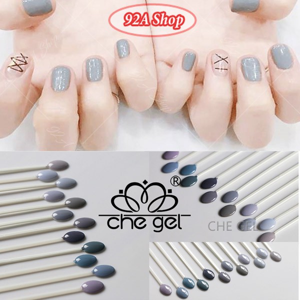 SƠN MÓNG TAY CHE GEL TÔNG XANH XÁM SÁNG BÓNG BỀN ĐẸP MS-WB