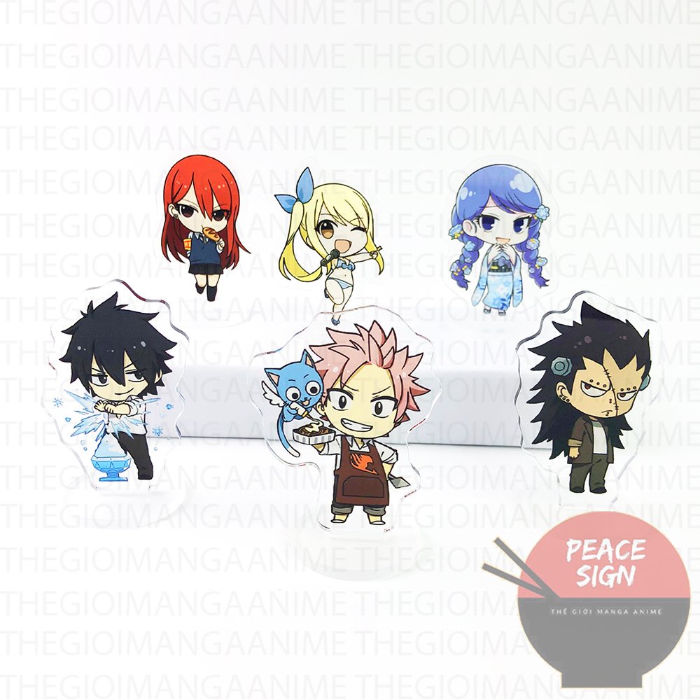 Standee HỘI PHÁP SƯ FAIRY TAIL mô hình mini anime mica chibi nhiều mẫu trang trí trưng bày