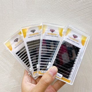 Mi khay diamond độ cong c, cc, d ,dày 0.07,0.10,0.12 ,chất silk hàn, dùng để nối volume, classic - trùm nail mi