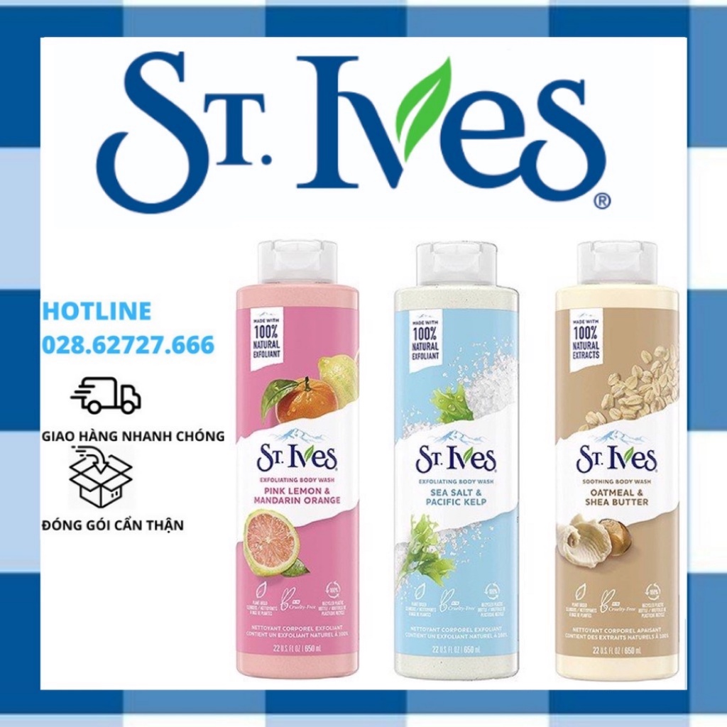 [Đủ Mùi] Sữa Tắm Toàn Thân ST.Ives (650ml)