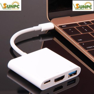 Cáp chuyển usb type-c to hdmi and usb 3.0 adapter