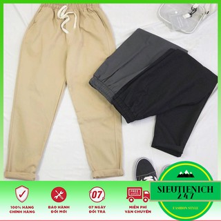 [hàng hè]Quần Kaki Suông Sắn Ống  Baggy Kaki Form Rộng