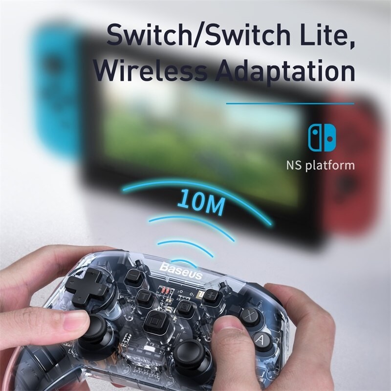 [Mã ELMS5 giảm 7% đơn 300k] Tay cầm chơi Game không dây Baseus Nintendo Switch Motion Sensing Vibrating Gamepad