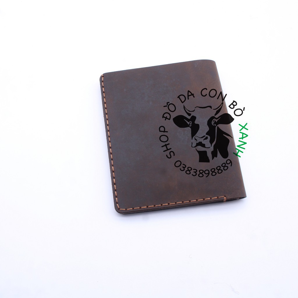 Ví nam handmade da thật, da sáp MS003