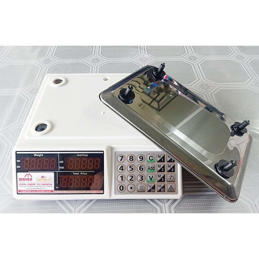 Cân tính tiền bán hàng Nhật Bản 2 mặt màn hình 30Kg - LED đỏ - Dùng tại chợ, siêu thị